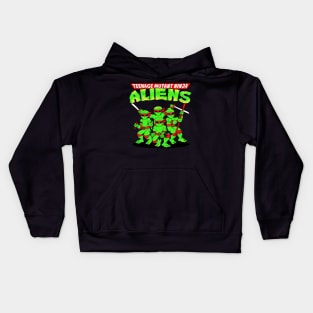 ninja aliens Kids Hoodie